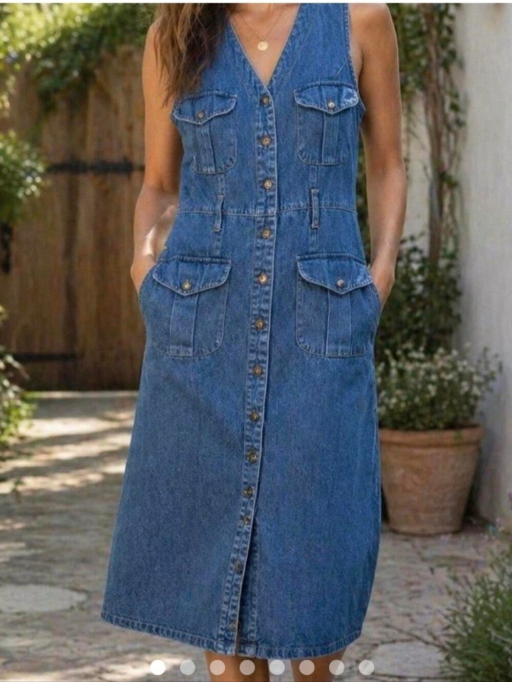 Maxi California Gold Rush denim dress Size M